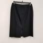 Womens Black Wool Back Slit Knee Length Straight & Pencil Skirt Size 40 image number 2