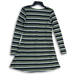NWT Lildy Womens Green Black Striped Tunic Trapeze & Swing Dress Size S-M alternative image