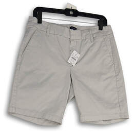 NWT Womens Tan Flat Front Slash Pocket Chino Shorts Size 8