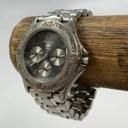 Designer Fossil Silver-Tone Chain Strap Round Dial Analog Quartz Wristwatch alternative image