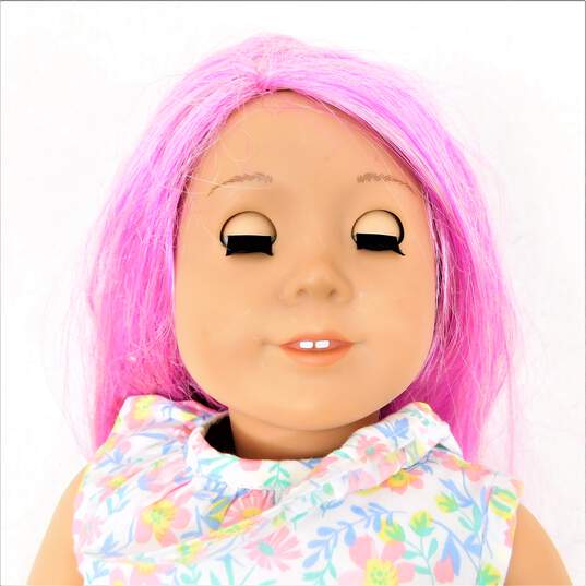 American Girl Doll W/ Pink Hair & Blue Eyes image number 2