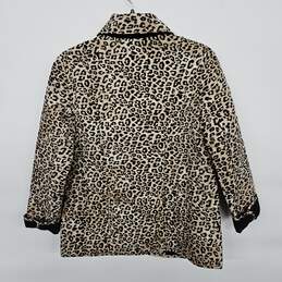 Quilted Animal-Print Leopard Jacket alternative image