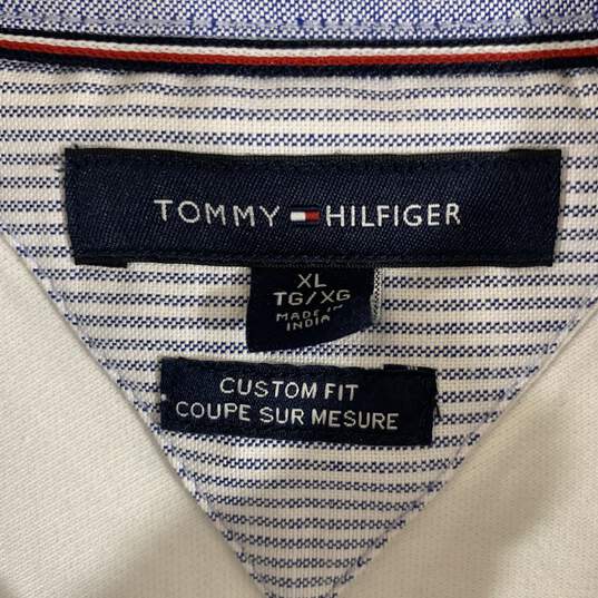Men's White Tommy Hilfiger Long Sleeve Polo, Sz. XL image number 3