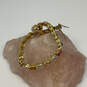 Designer Joan Rivers Gold-Tone Multicolor Crystal Cut Stone Chain Bracelet image number 1