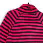 Womens Pink Gray Striped Performance Quick Dry Full-Zip Jacket Size Large image number 4