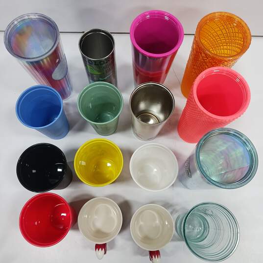 Bundle of Assorted Starbucks Cups & Mugs ( Some w/ Lids & Straws ) image number 3