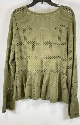 NWT Pilcro Womens Green Cotton Knitted Long Sleeve Cardigan Sweater Size XL alternative image