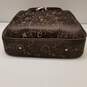 Unbranded Heart Jacquard Brown Luggage w/ Carry-On image number 2
