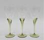 Rosenthal Studio Line Papyrus Green Tulip Stem Wine Goblets Glasses Set of 3 image number 1