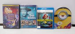 Bundle of 4 Assorted Children's Movies on DVD and Blu-Ray