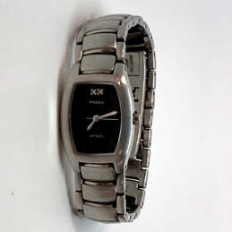 Designer Fossil FS-2762 Silver-Tone Rectangle Shape Dial Wristwatch
