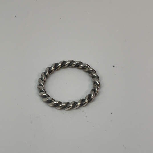 Designer Pandora 925 ALE Sterling Silver Twisted Rope Shape Band Ring image number 2