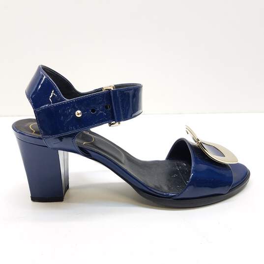 Roger Vivier Patent Leather Sandals Blue 5.5 image number 1