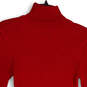 NWT Womens Red Turtleneck Long Sleeve Ribbed Pullover Sweater Size Large image number 4