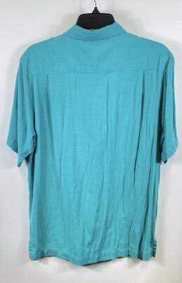 Tommy Bahama Mens Blue Short Sleeve Spread Collar Pocket Button-Up Shirt Size S alternative image