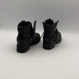 Mens Tegan D84424 Black Leather Ankle Motorcycle Biker Boots Size 8 M alternative image