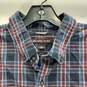 Michael Kors Men's Blue Plaid Button-Up Shirt Size XL image number 3
