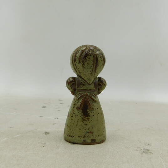 Viking Imports Salt & Pepper Shakers Drip Glazed Art Pottery Japan Boy Girl image number 5