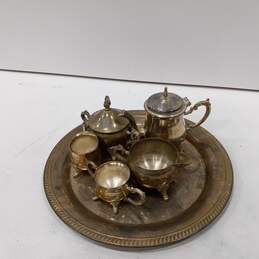 Silver Plated Tea Sets Assorted 9pc Lot alternative image