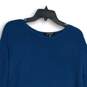 Ellen Tracy Womens Blue Round Neck 3/4 Dolman Sleeve Pullover Sweater Size M image number 3