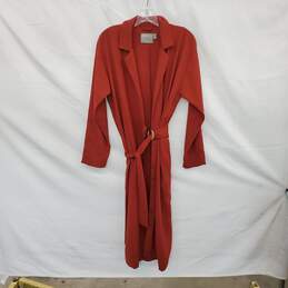 Asos Burnt Orange Belted Long Sleeve Dress WM Size 0