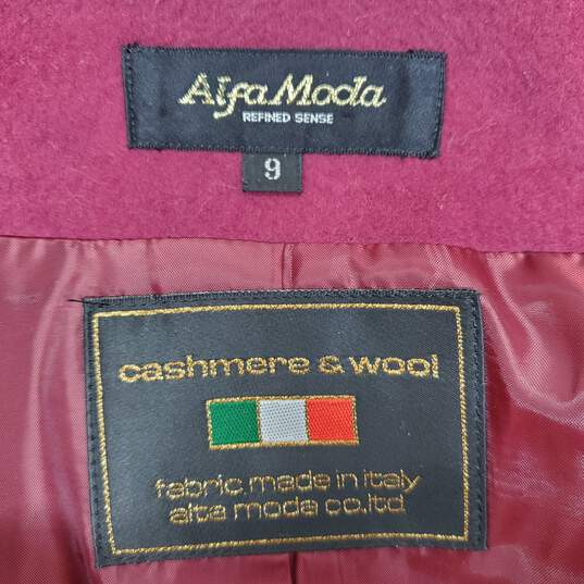 Alfa Moda Purple Wool Jacket And Skirt image number 3
