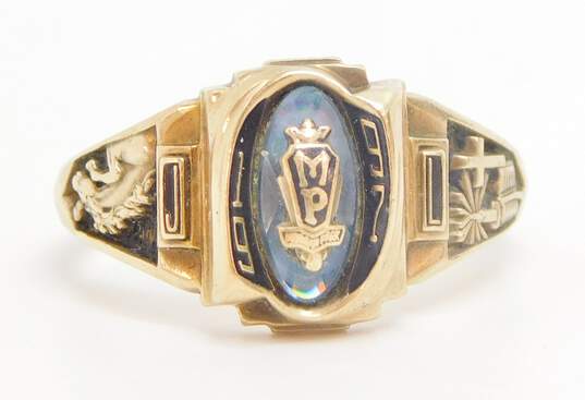 10K Yellow Gold Spinel 1997 Class Ring 5.0g image number 3