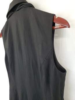 Wm Jovanna Black Sleeveless Jacket Dual Button Down W/Scarf Sz S W/Tags alternative image