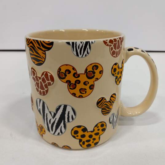 Disney Animal Kingdom 3D Animal Print Mickey Ears Safari Ceramic Coffee Mug image number 2