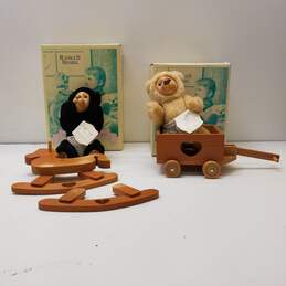 Bundle of 2 Raikes Bears Nursery Miniatures 1990 Bear Dolls