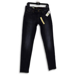 NWT Womens Blue Denim Medium Wash Five Pocket Design Skinny Jeans Size 4
