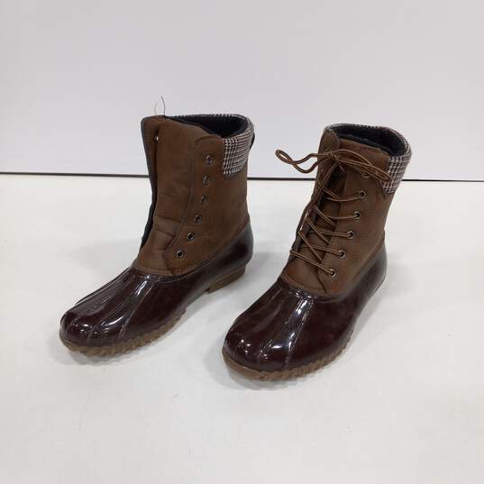 Women's Waterproof Leather Boots Size 7 image number 1