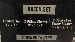 Comforter 5 Piece Grey Queen Size alternative image