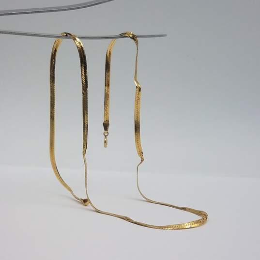 14k Gold Herringbone Necklace Damage Scrap 4.8g image number 6