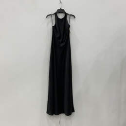 NWT Womens Black Sleeveless Halter Neck Back Zip Classic Maxi Dress Size 10 alternative image