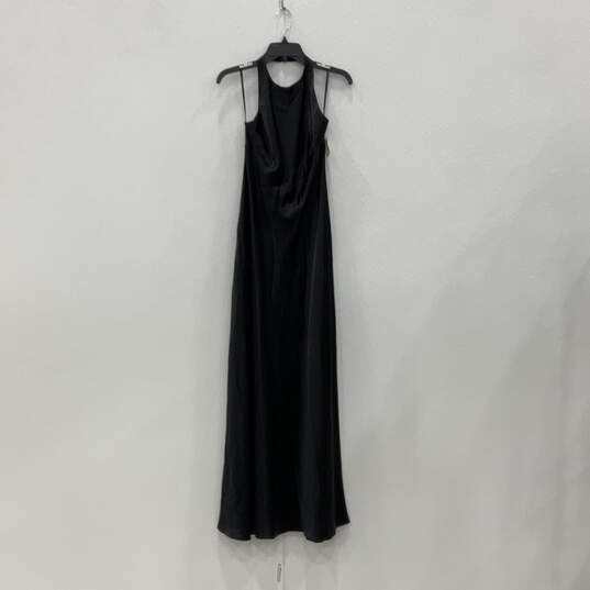 NWT Womens Black Sleeveless Halter Neck Back Zip Classic Maxi Dress Size 10 image number 2