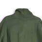 Womens Green Cargo Utility Pocket Mock Neck Pullover Sweatshirt Size M image number 1