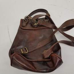 I. Medici Firenze Brown Leather Backpack