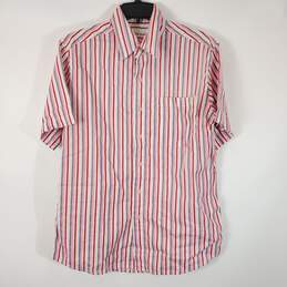 Izzue Men Multicolor Striped Button Up Shirt Sz 4 NWT