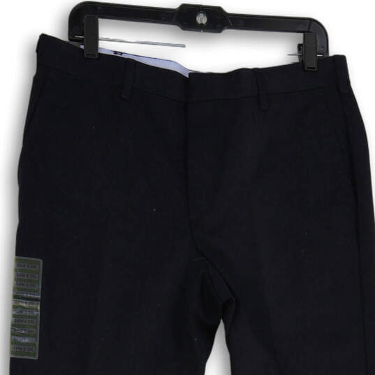 NWT Womens Black Flat Front Slash Pocket Dress Pants Size 34 x 29 image number 3