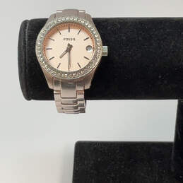 Designer Fossil Stella ES-2976 Rhinestone Stainless Steel Analog Wristwatch