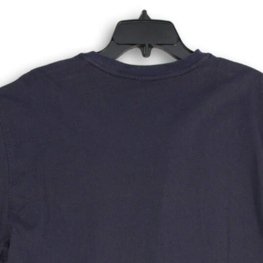 Mens Navy Blue Short Sleeve Crew Neck Regular Fit Pullover T Shirt Size XXL image number 4