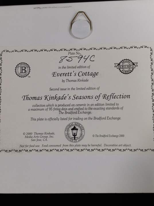 Thomas Kinkade Everett's Cottage Collector Plate image number 5
