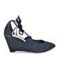 Women's Schutz Suede Lace Up Pointed Toe Wedges, Size 9.5 image number 1