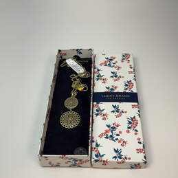 NWT Designer Lucky Brand Gold-Tone Double Medallion Pendant Necklace w/ Box alternative image