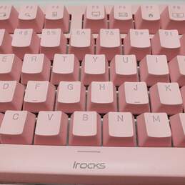 Pink iRocks K71M RGB Illuminated Mechanical Keyboard For Parts/Repair alternative image