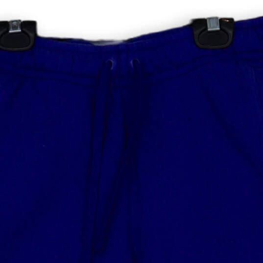 Mens Blue Logo Elastic Waist Drawstring Pockets Athletic Shorts Size Small image number 3