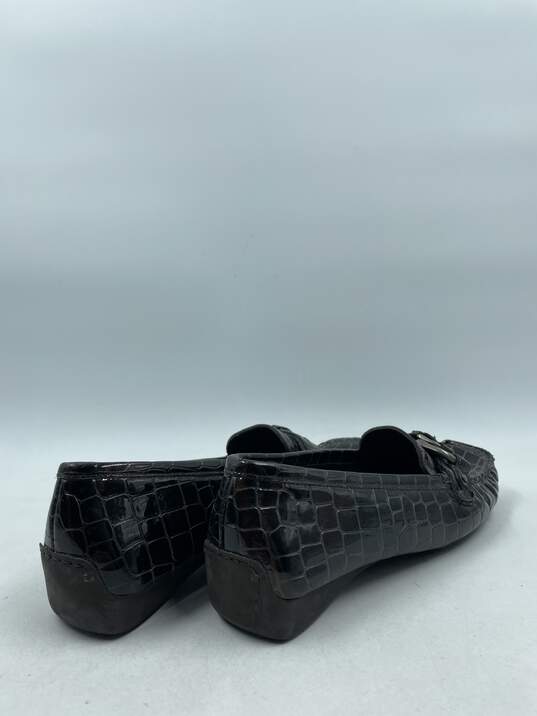 Authentic Stuart Weitzman Moc Croc Loafers W 7.5M image number 4