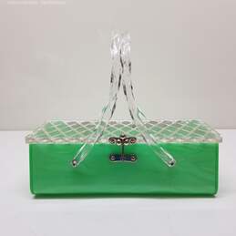 Vintage TMYC Green Lucite Handbag/Box