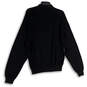 Mens Black Knitted Mock Neck Long Sleeve Pullover Sweater Size Large image number 2